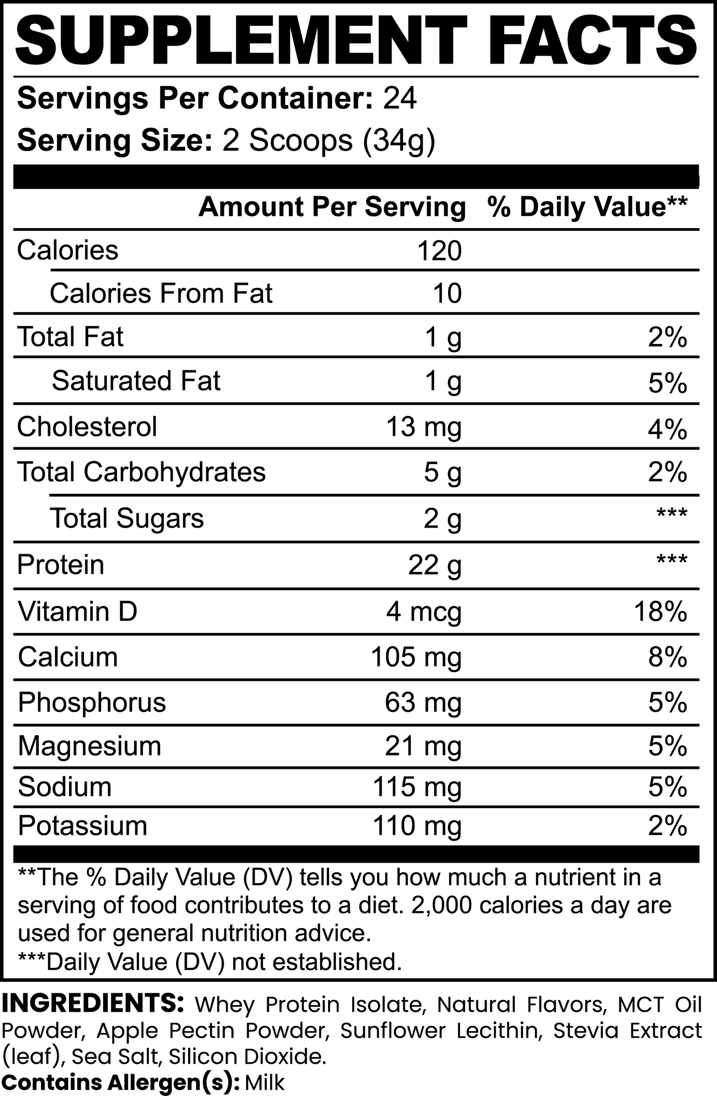 Burke's Berserkers Advanced 100% Whey Protein Isolate (Vanilla)