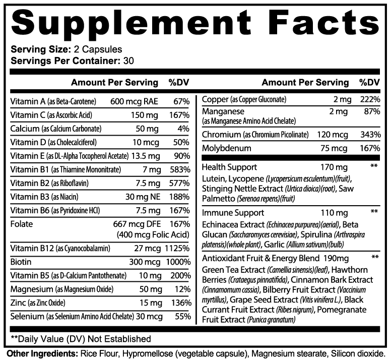 Burke's Berserkers Complete Multivitamin
