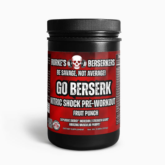 Burke's Berserkers GO BERSERK Nitric Shock Pre-Workout Powder (Fruit Punch)