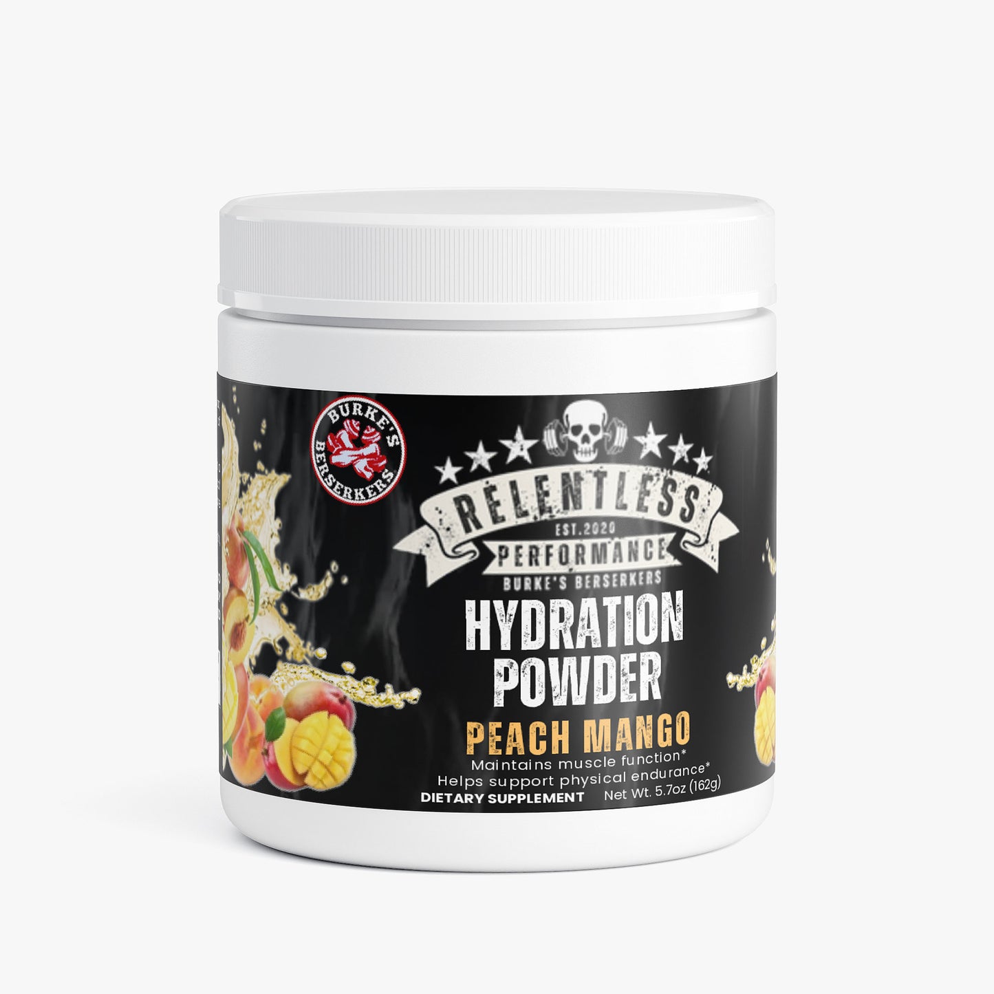 Burke's Berserkers Relentless Performance Hydration Powder (Peach Mango)