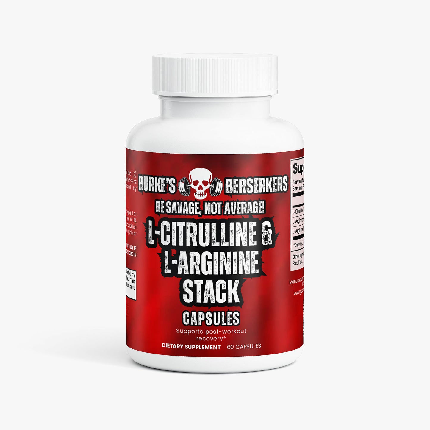 Burke's Berserkers L-Citrulline & L-Arginine Stack
