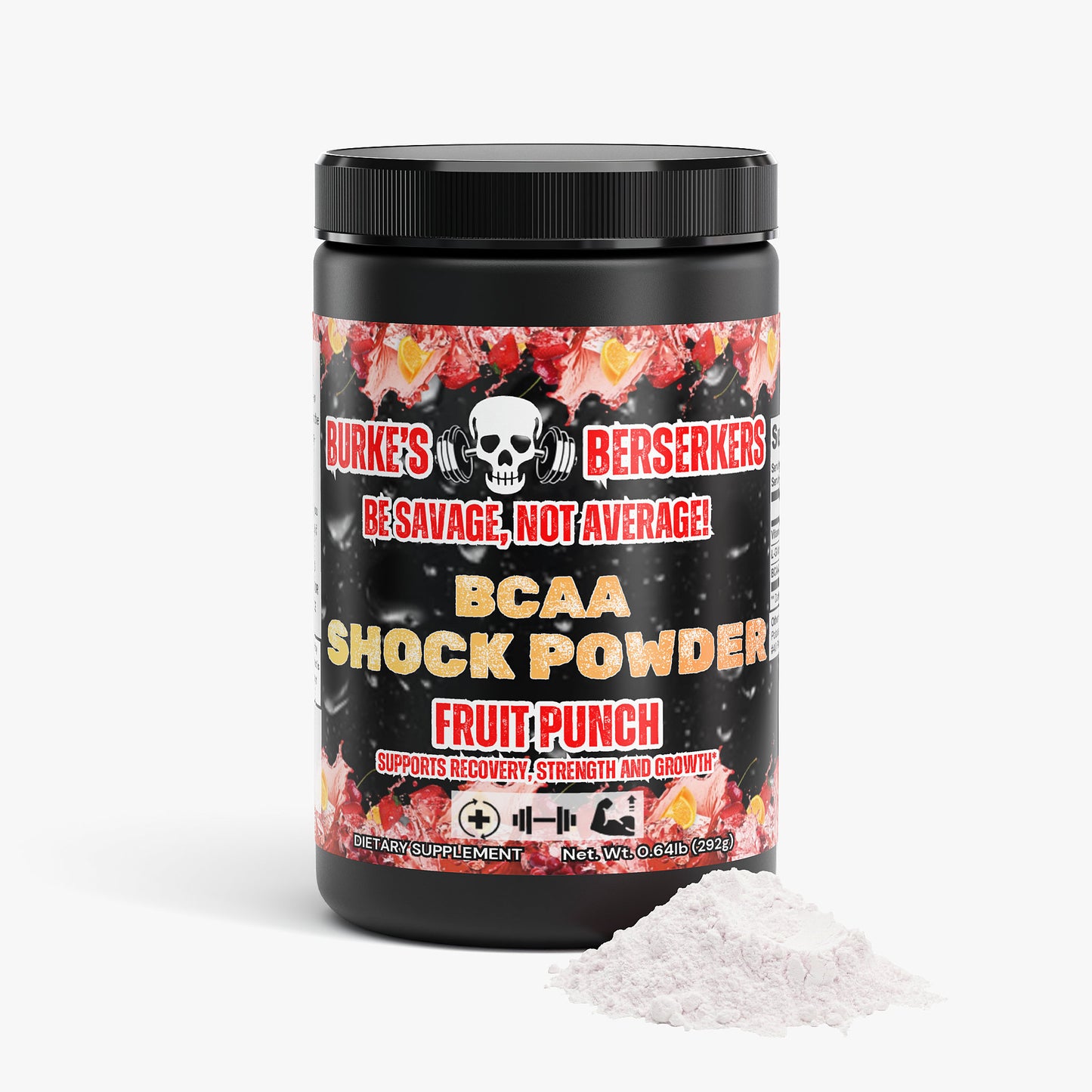Burke's Berserkers BCAA Shock Powder (Fruit Punch)