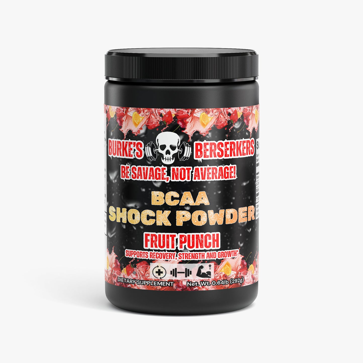 Burke's Berserkers BCAA Shock Powder (Fruit Punch)