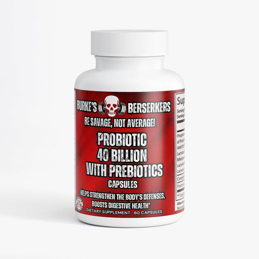 Burke's Berserkers Probiotic 40 Billion with Prebiotics