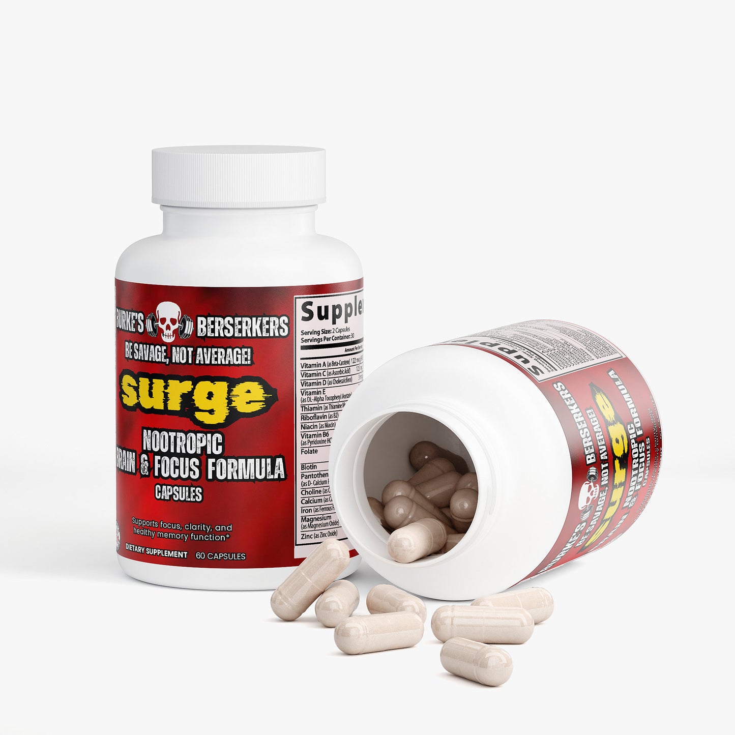 Burke's Berserkers Surge Nootropic Brain & Focus Formula