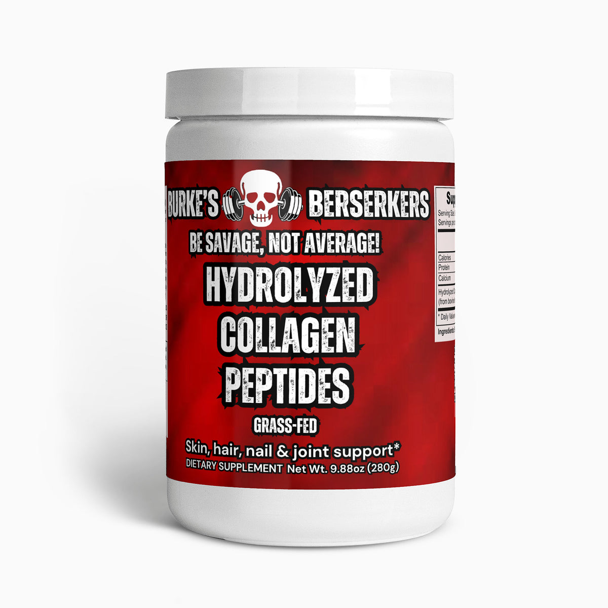 Burke's Berserkers Grass-Fed Hydrolyzed Collagen Peptides