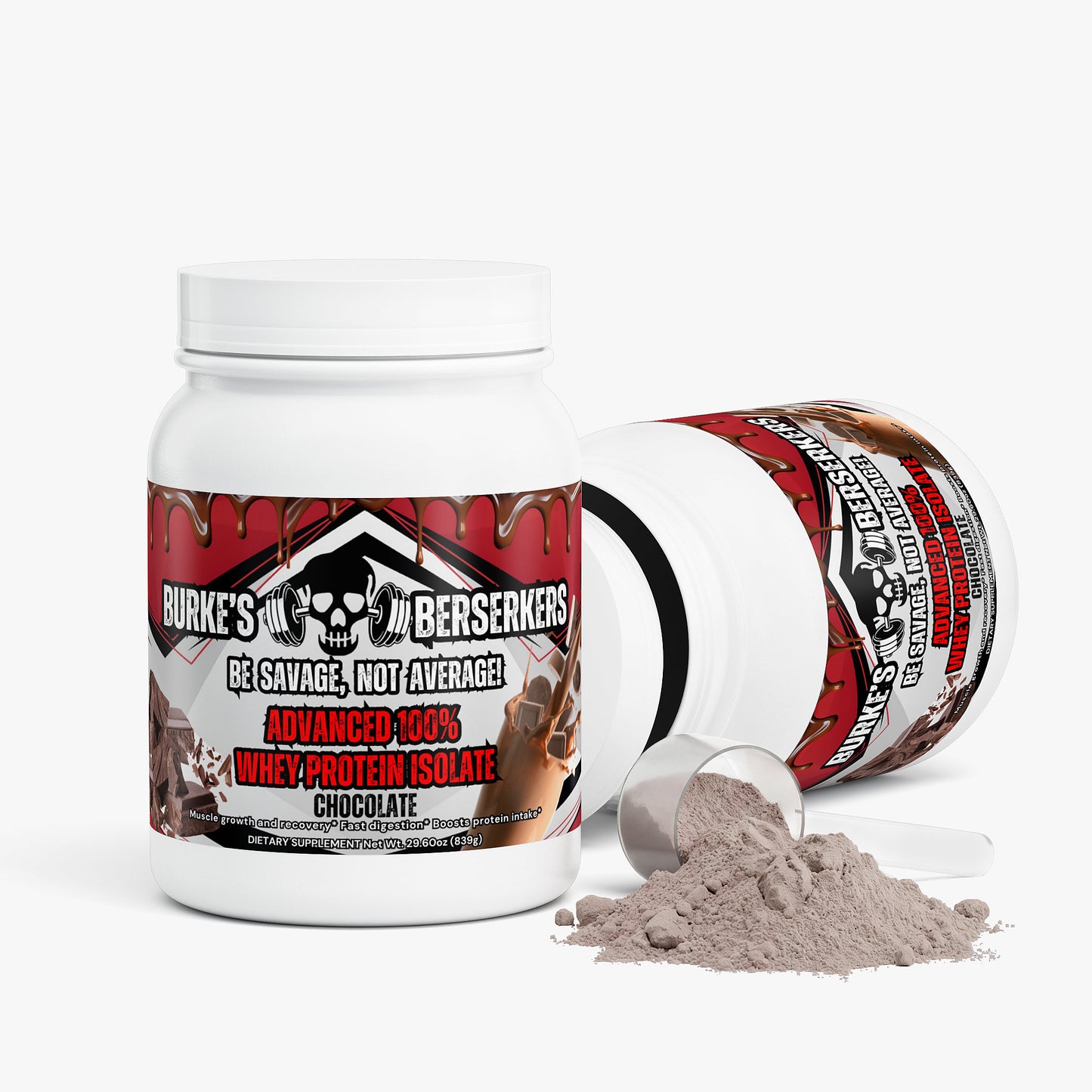 Burke's Berserkers Advanced 100% Whey Protein Isolate  (Chocolate)