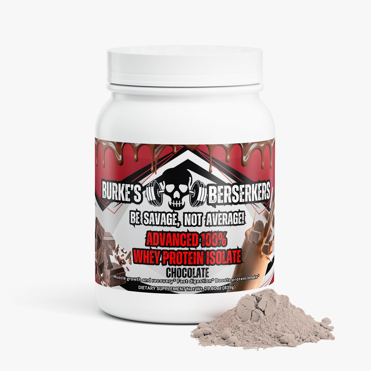 Burke's Berserkers Advanced 100% Whey Protein Isolate  (Chocolate)