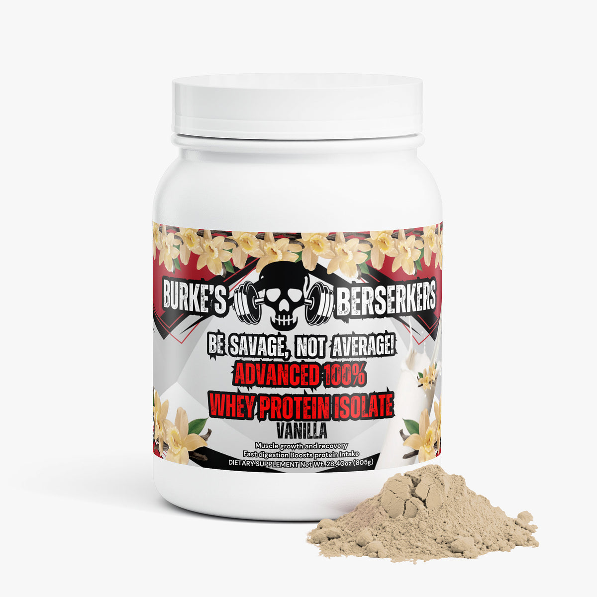 Burke's Berserkers Advanced 100% Whey Protein Isolate (Vanilla)