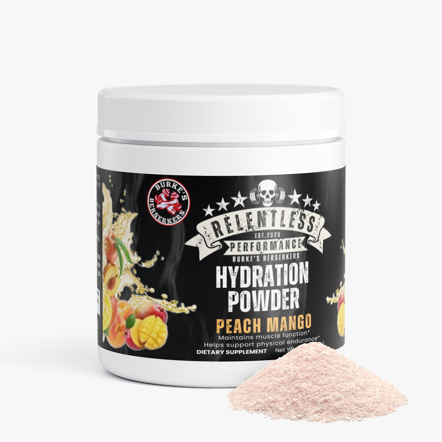 Burke's Berserkers Relentless Performance Hydration Powder (Peach Mango)