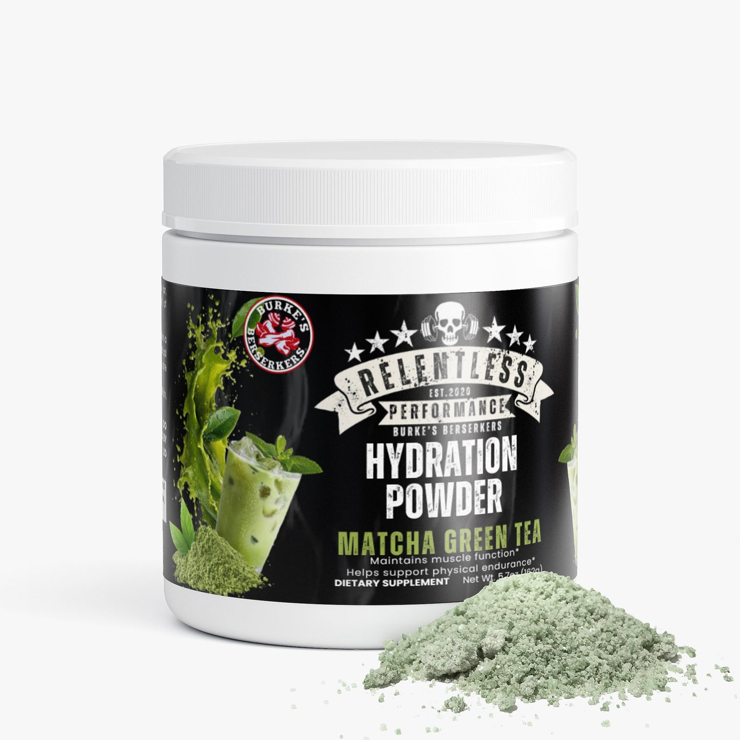 Burke's Berserkers Relentless Performance Hydration Powder (Matcha Green Tea)