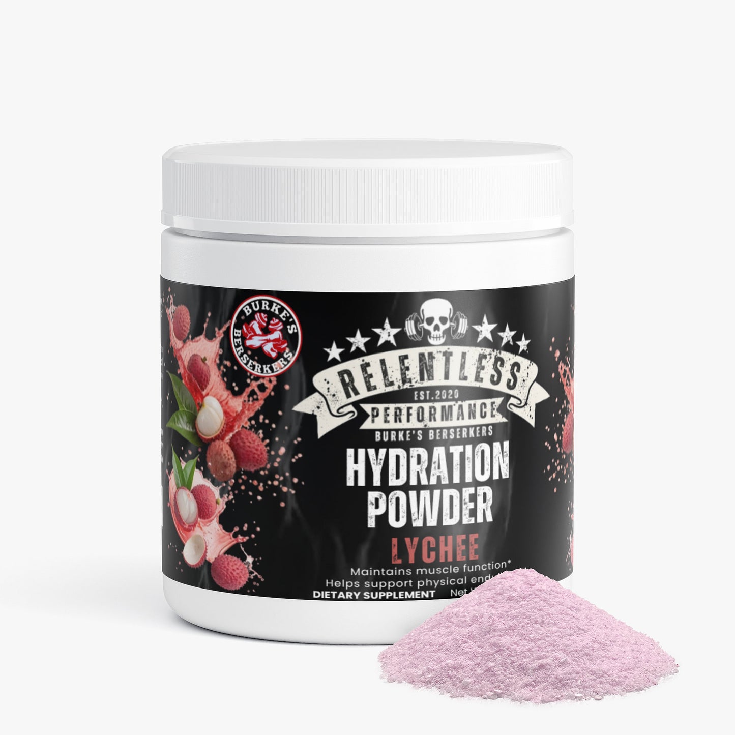 Burke's Berserkers Relentless Performance Hydration Powder (Lychee)